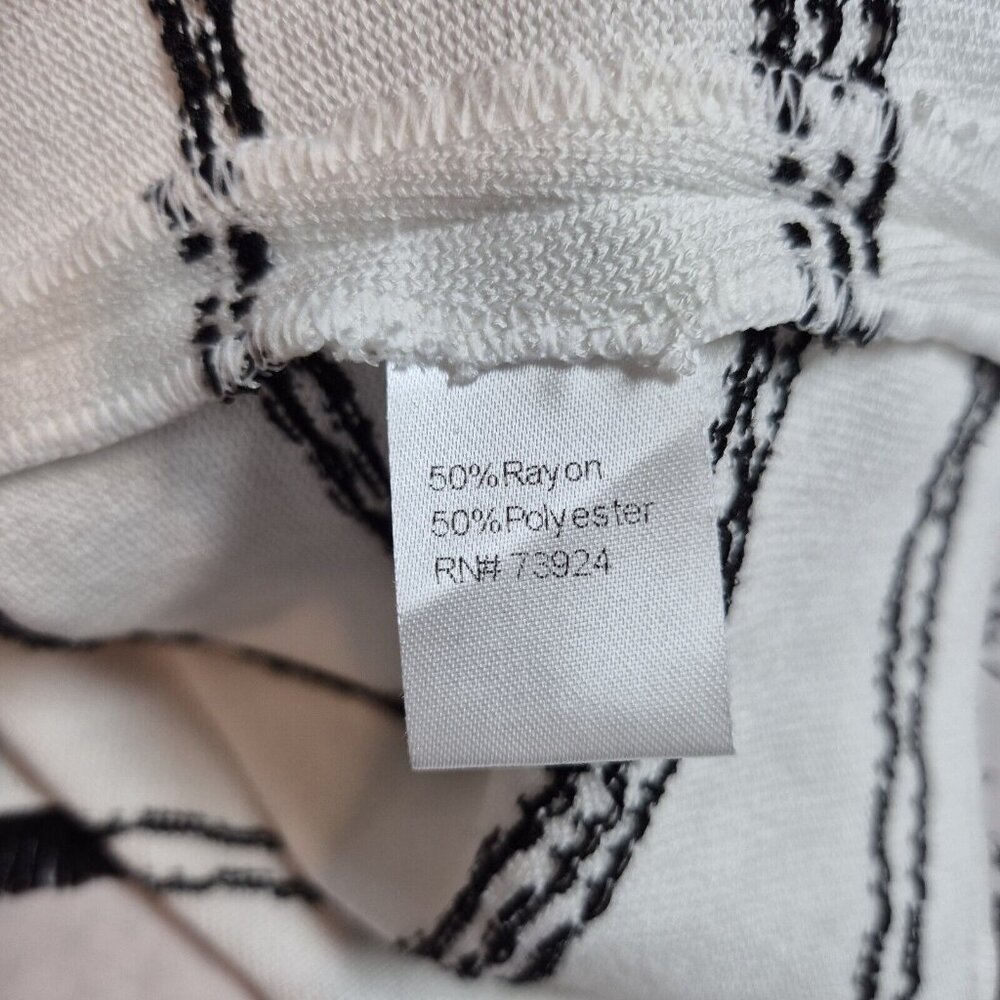 Ming Wang Women's Size XS Striped Blazer Jacket Black White ¾ Sleeve  (42) - Picture 11 of 15